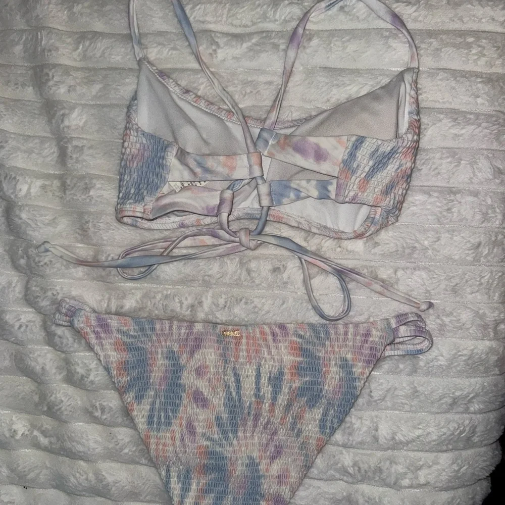 Multicolor Textured Bikini Set - Picture 2 of 2